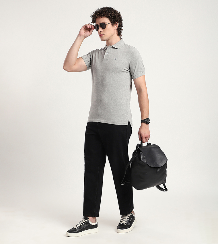 Aero Men's Logo Embroidered Polo T-Shirt