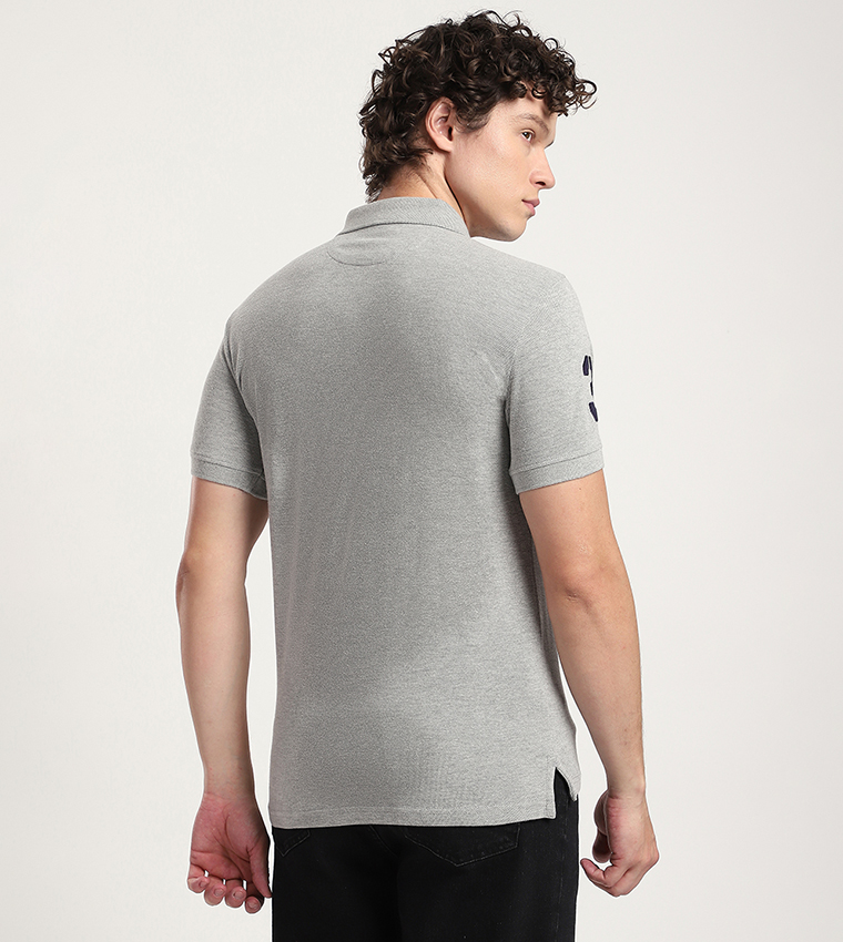 Aero Men's Logo Embroidered Polo T-Shirt