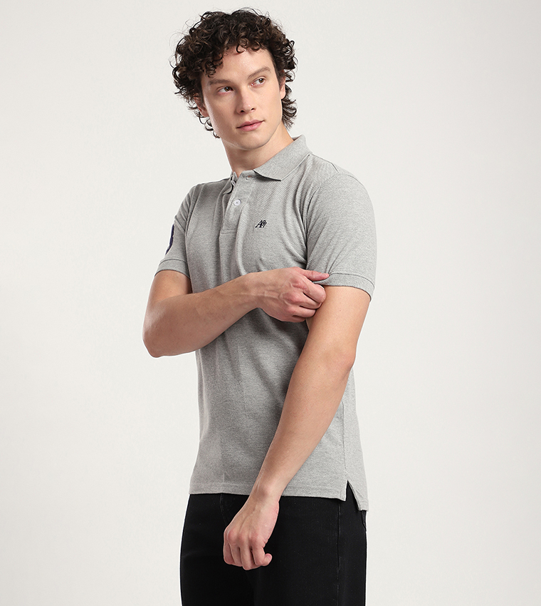 Aero Men's Logo Embroidered Polo T-Shirt