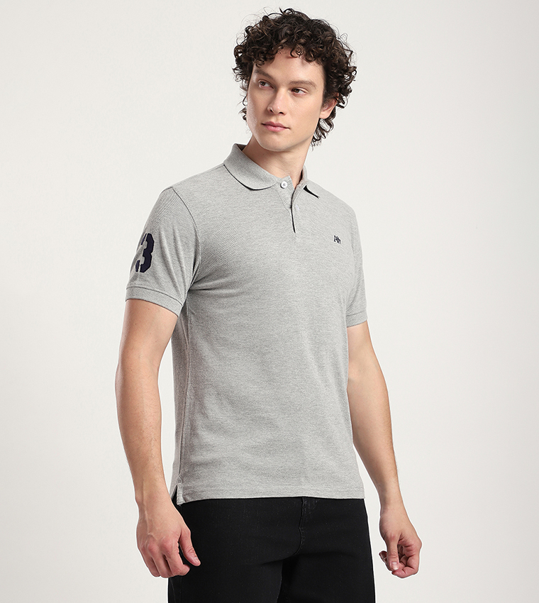 Aero Men's Logo Embroidered Polo T-Shirt