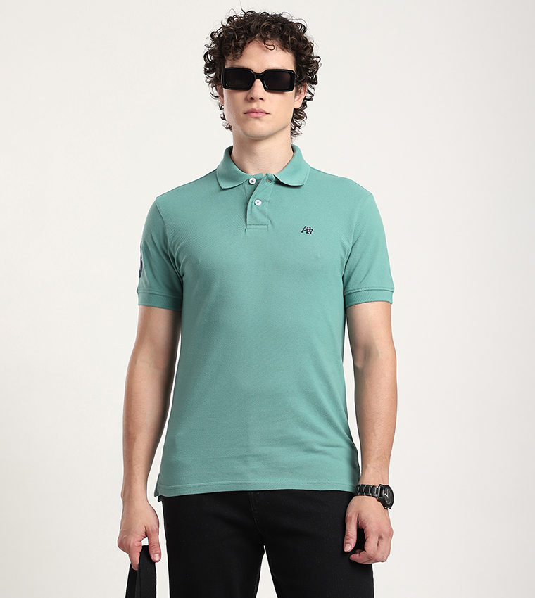 Aero Men's Logo Embroidered Polo T-Shirt
