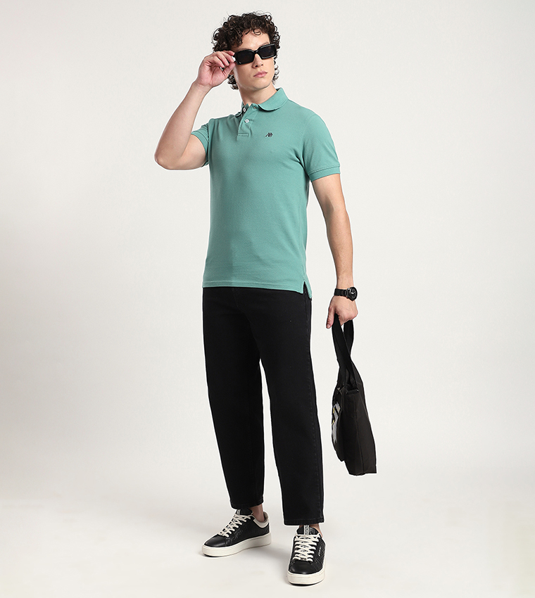 Aero Men's Logo Embroidered Polo T-Shirt