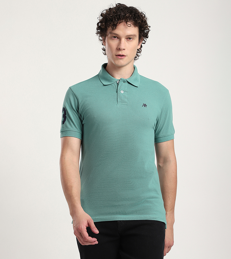 Aero Men's Logo Embroidered Polo T-Shirt