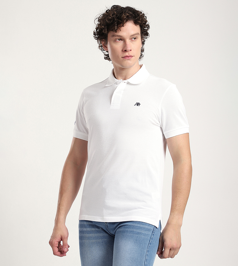 Aero Men's Logo Embroidered Polo T-Shirt