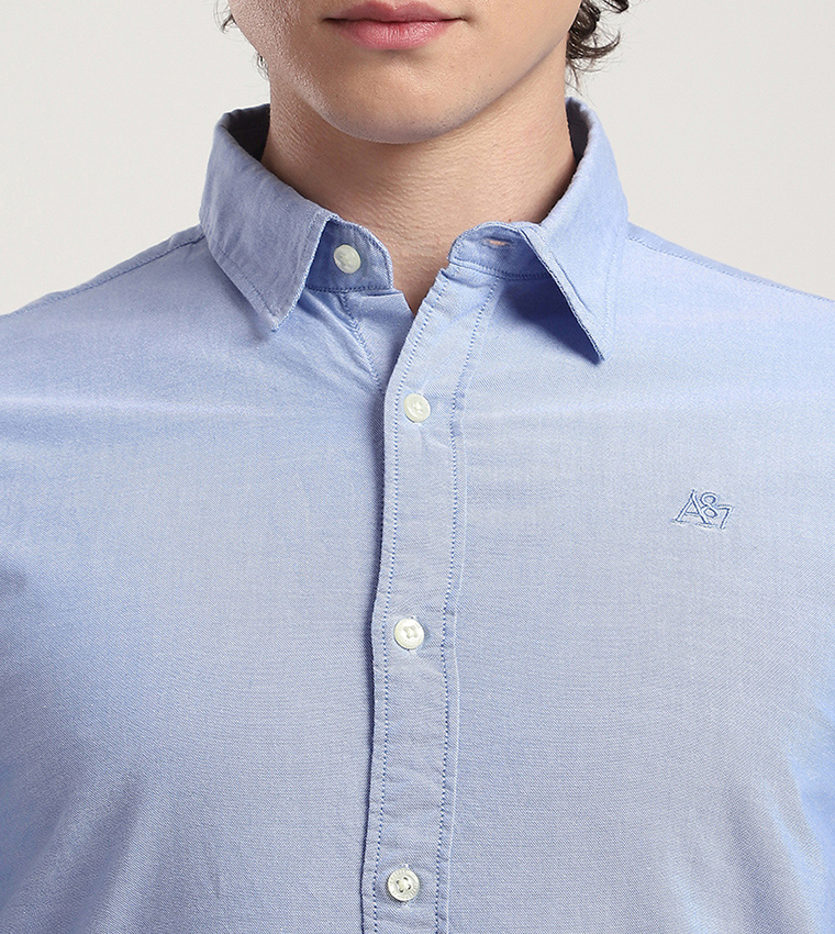 Aero Men's Logo Embroidered Long Sleeves Shirt