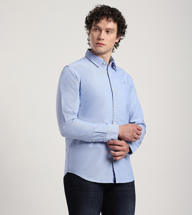 Aero Men's Logo Embroidered Long Sleeves Shirt