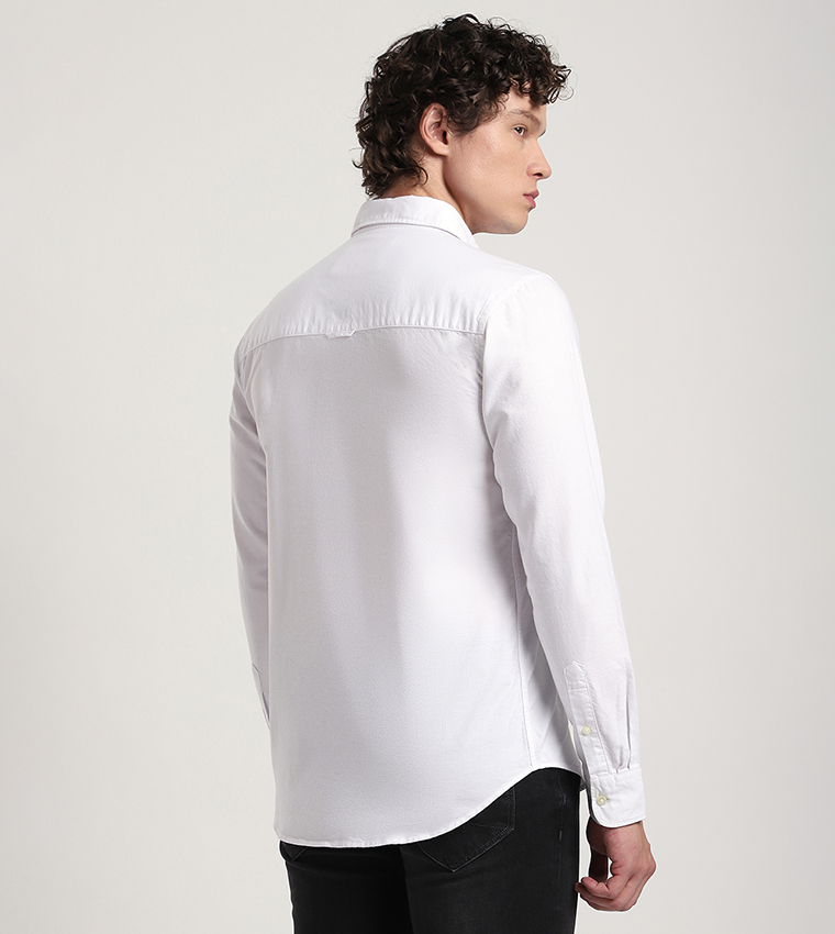 Aero Men's Logo Embroidered Long Sleeves Shirt