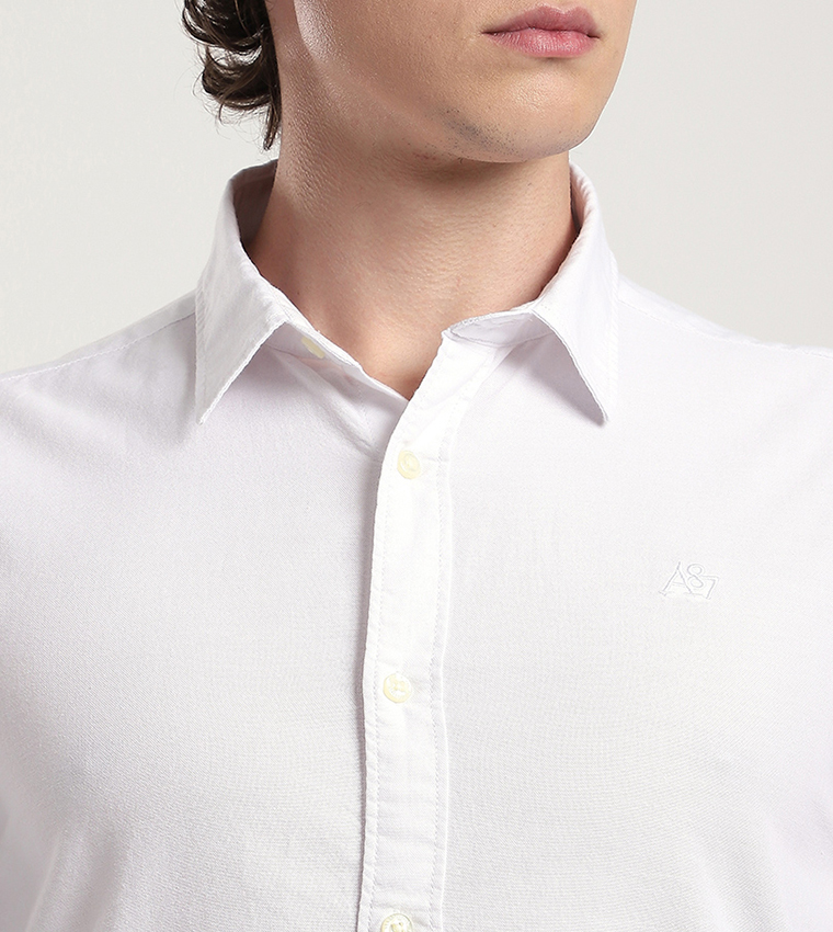 Aero Men's Logo Embroidered Long Sleeves Shirt