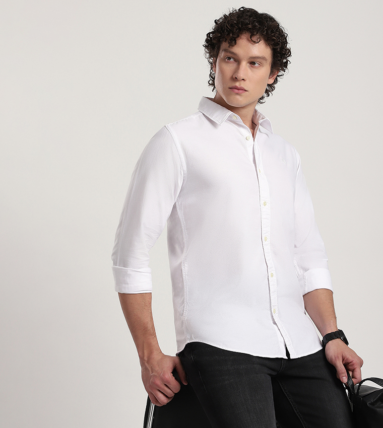 Aero Men's Logo Embroidered Long Sleeves Shirt