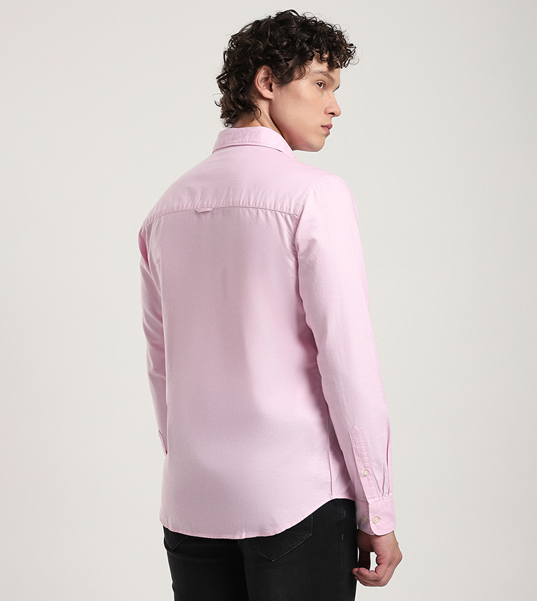 Aero Men's Logo Embroidered Long Sleeves Shirt