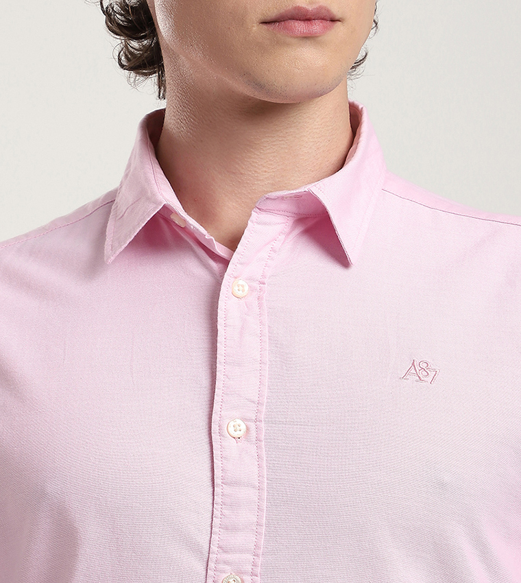 Aero Men's Logo Embroidered Long Sleeves Shirt