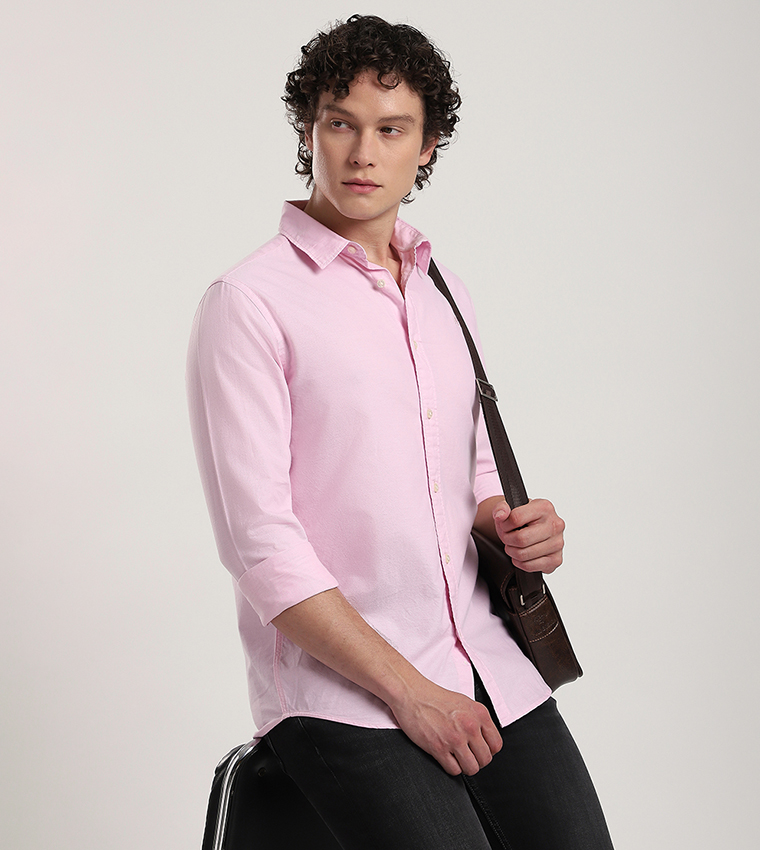 Aero Men's Logo Embroidered Long Sleeves Shirt