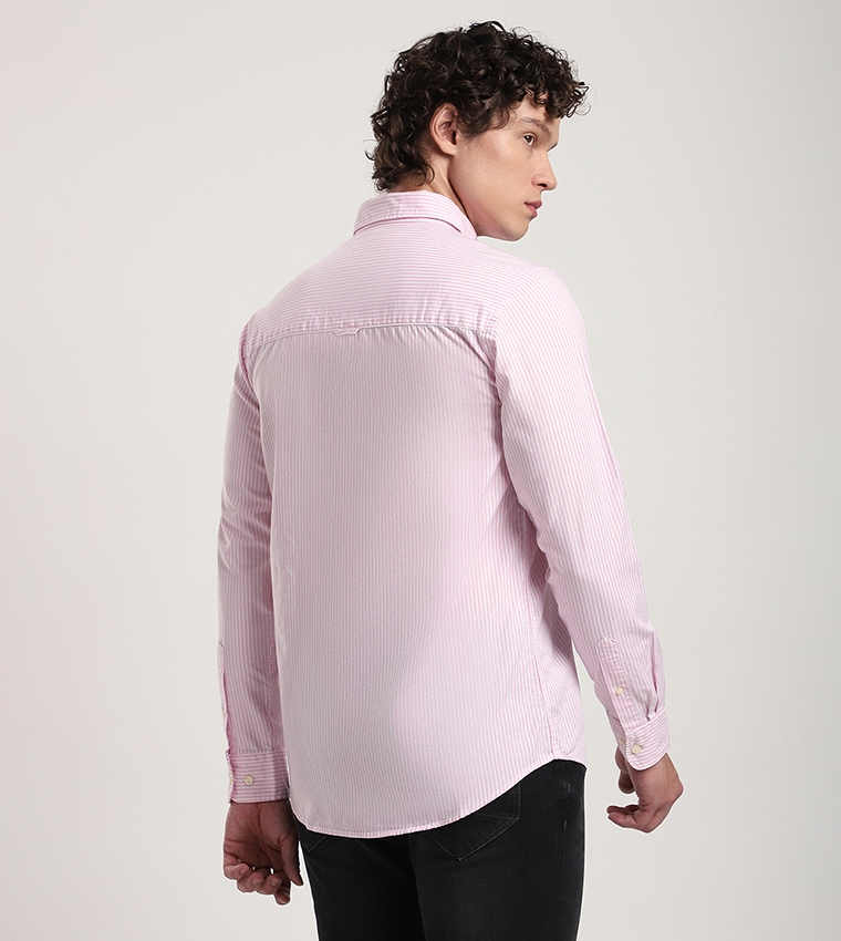 Aero Men's Logo Embroidered Long Sleeves Shirt