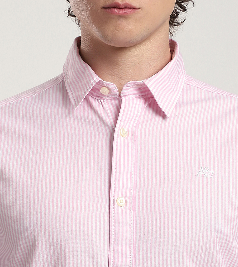 Aero Men's Logo Embroidered Long Sleeves Shirt