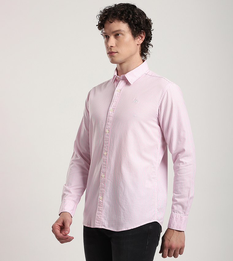 Aero Men's Logo Embroidered Long Sleeves Shirt