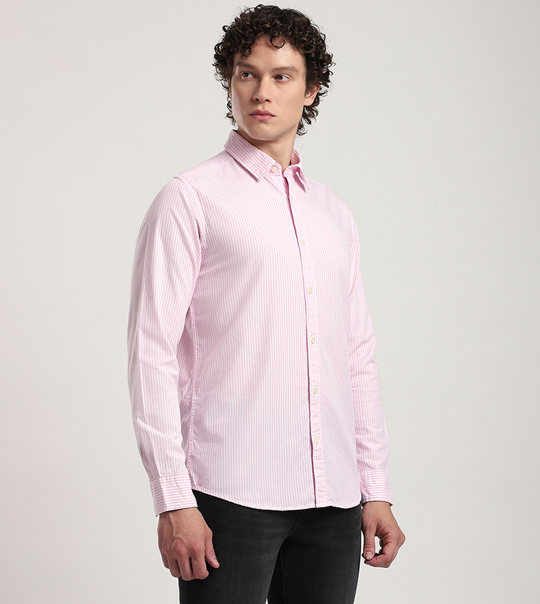 Aero Men's Logo Embroidered Long Sleeves Shirt