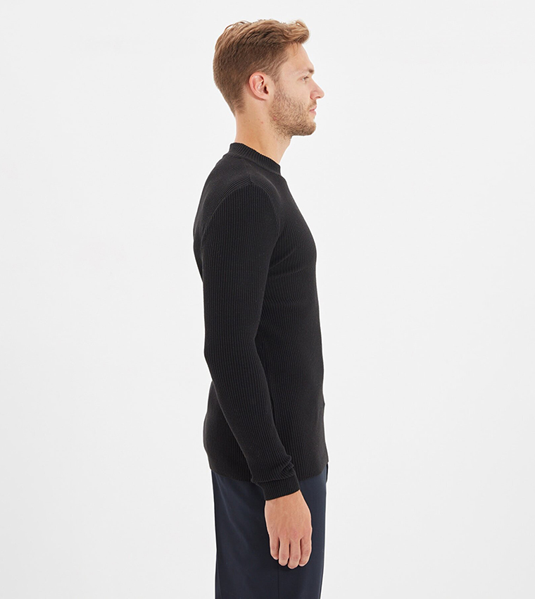Slim Fit Mock Neck Corduroy Sweater