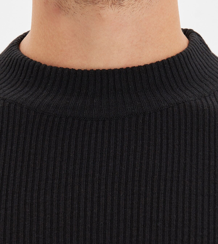 Slim Fit Mock Neck Corduroy Sweater