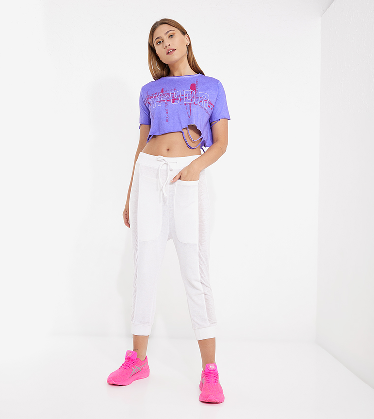 Pocket Detail Drawstring Waist Pants