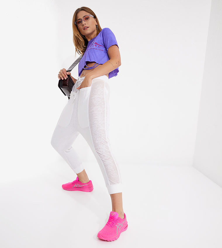 Pocket Detail Drawstring Waist Pants