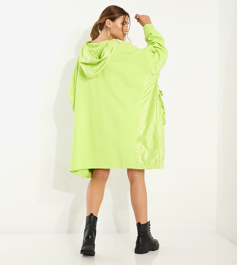 Pocket Detail Hooded Dress