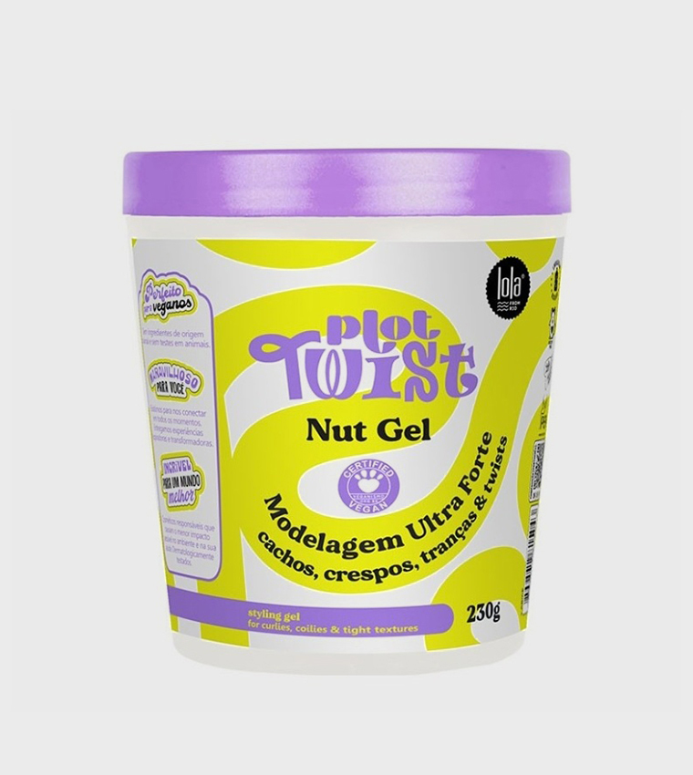 Plot Twist Nut Gel Strong Hold for Curly Hair, 230g