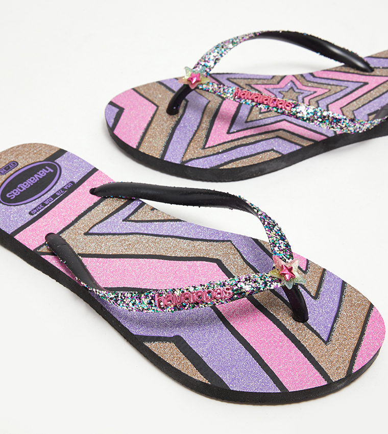 Slim Glitter Flip Flops