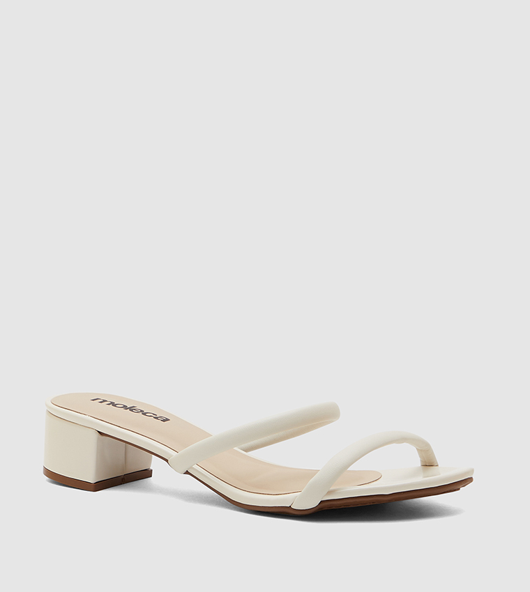 Buy Moleca Julieta Open Toe Heeled Sandals In White | 6thStreet UAE