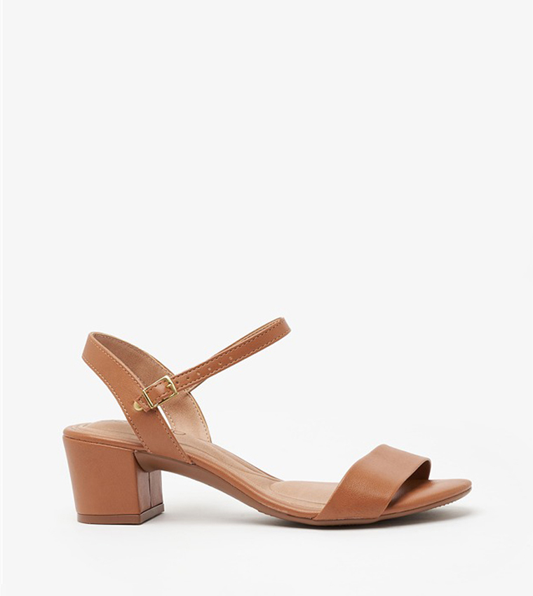 Buy Beira Rio Lilian Open Toe Block Heel Sandals In Brown