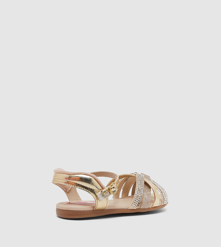 Casual store gold sandals