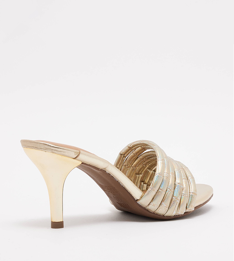 Buy Vizzano Yuu Open Toe Heel Sandals In Gold 6thStreet UAE