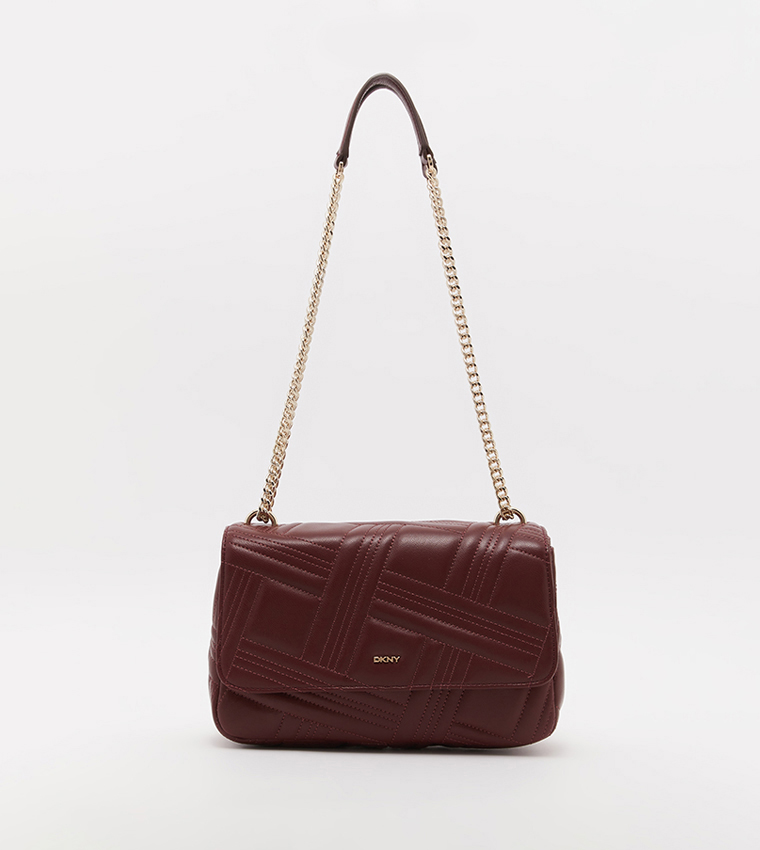 Quilted Flap Closure Shoulder Bag