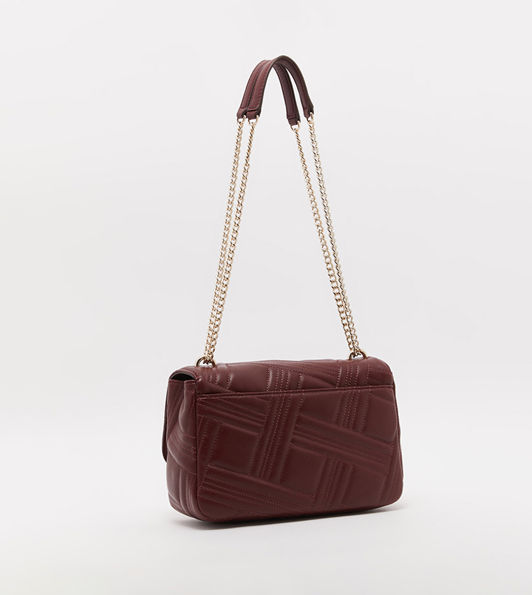 Quilted Flap Closure Shoulder Bag
