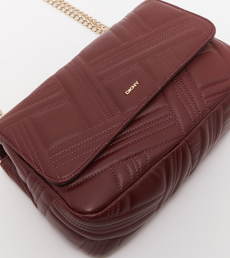 Quilted Flap Closure Shoulder Bag