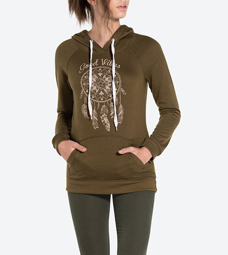 Graphic Hoodie - Green