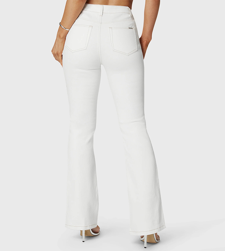 Embellished High Waist Flared Jeans