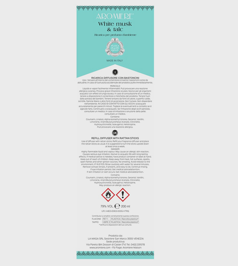 White Musk and Talc Fragrance Refill, 200ml