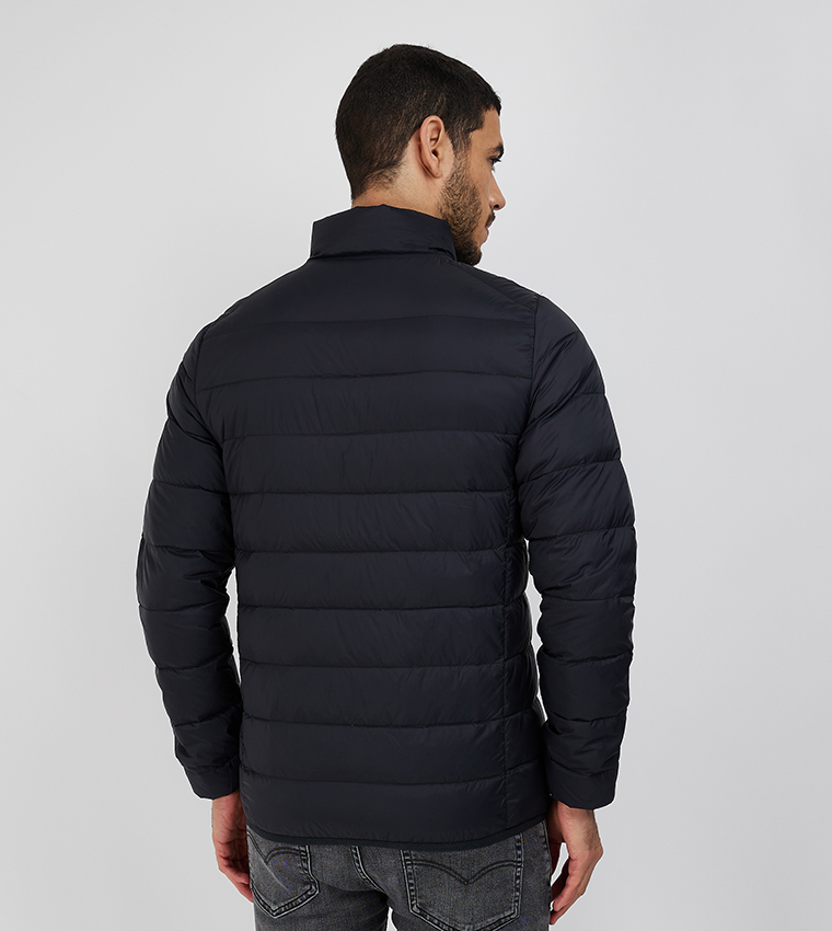Logo Embroidered Long Sleeves Puffer Jacket