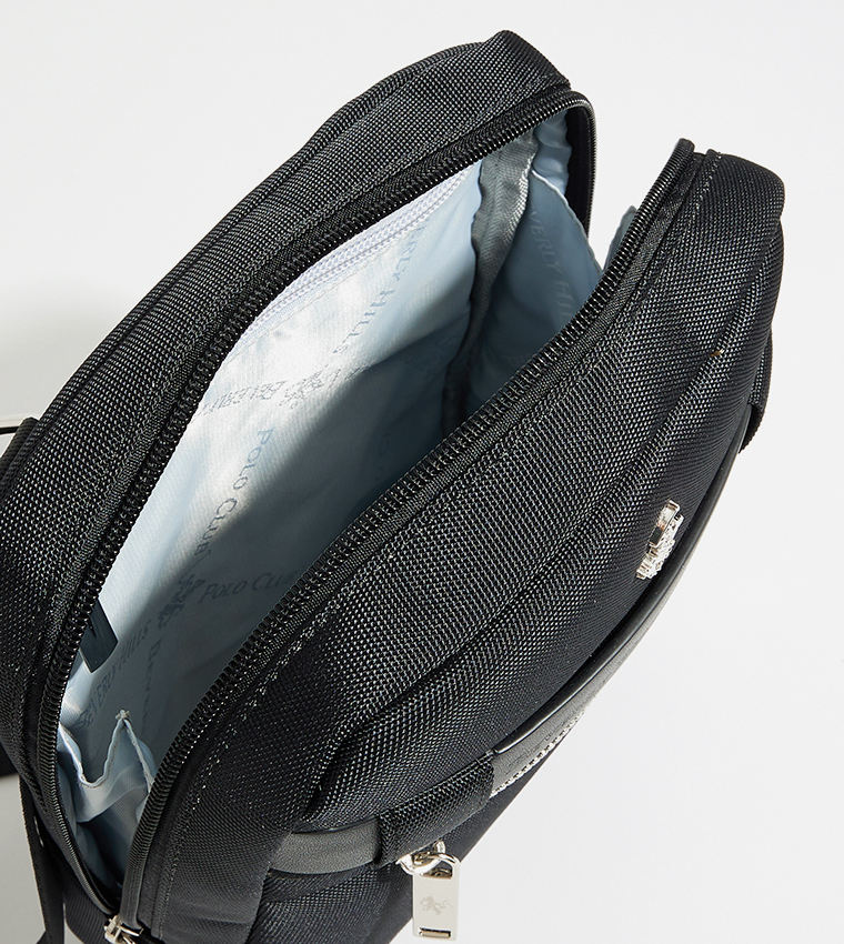 Logo Detail Zippered Reporter Bag
