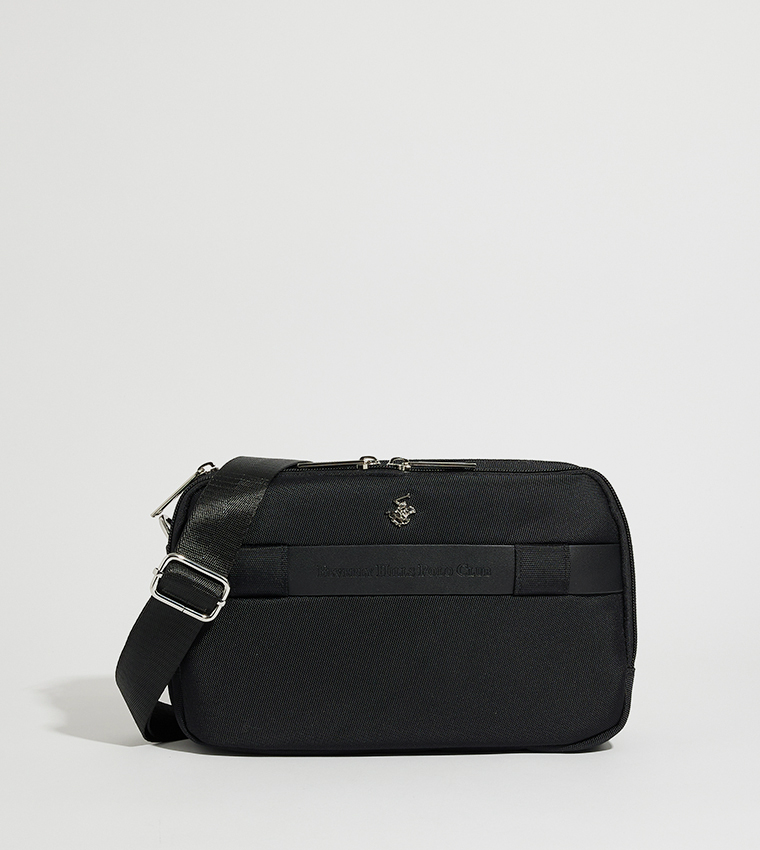 Logo Detail Zippered Camera Bag