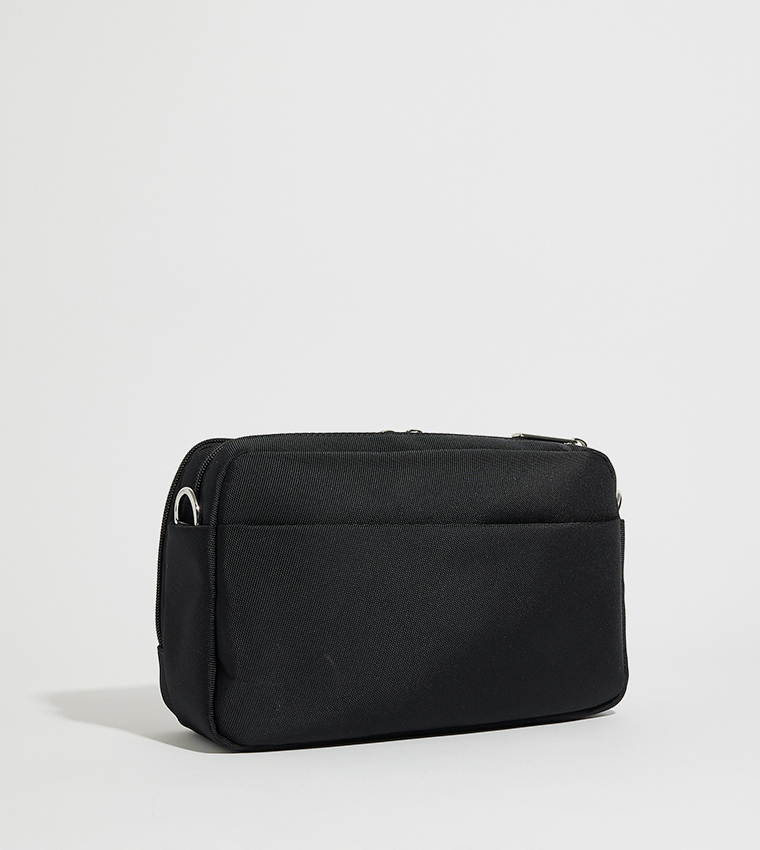 Logo Detail Zippered Camera Bag