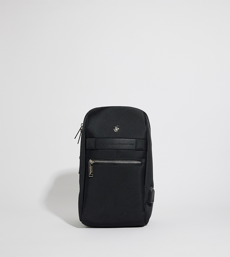 Logo Detail Zippered Backpack