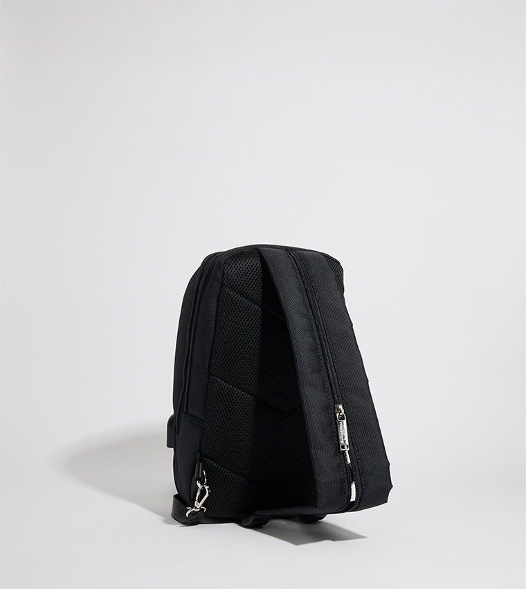 Logo Detail Zippered Backpack