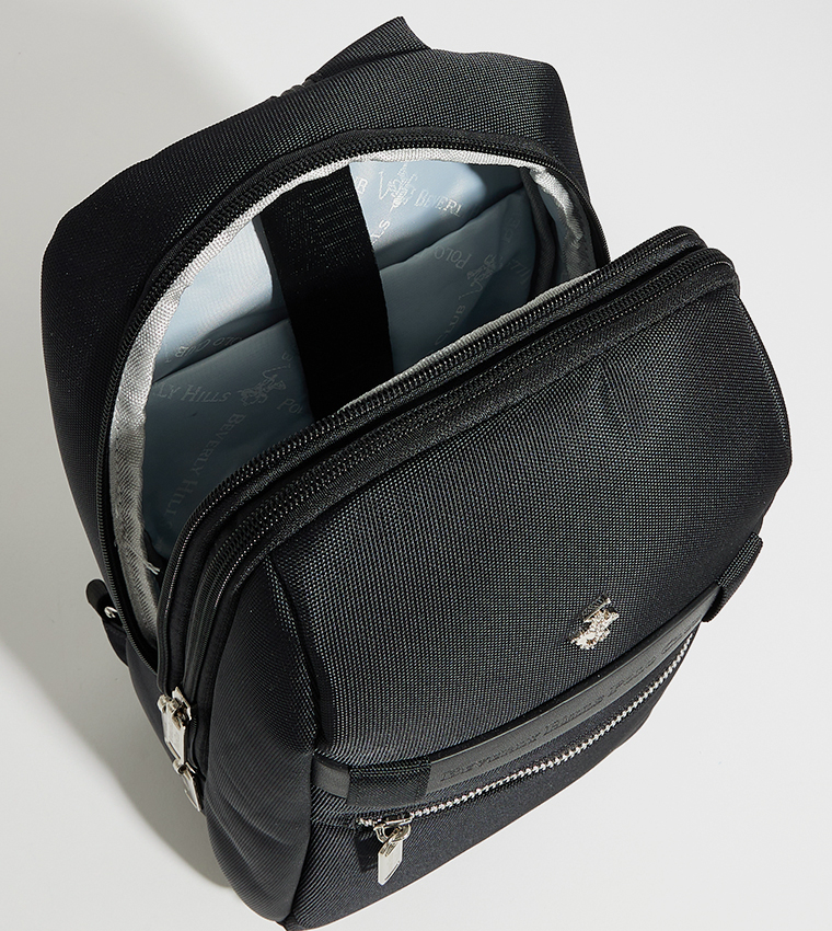 Logo Detail Zippered Backpack