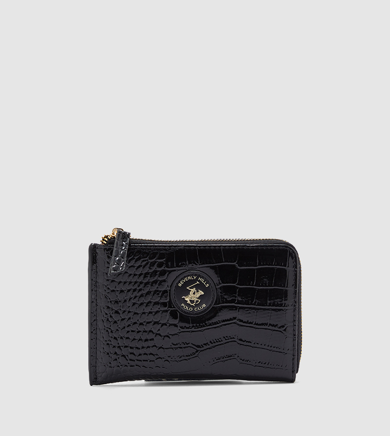 Buy Beverly Hills Polo Club Ladies Flat Semi Zip Around Wallet In Black 6thStreet Bahrain