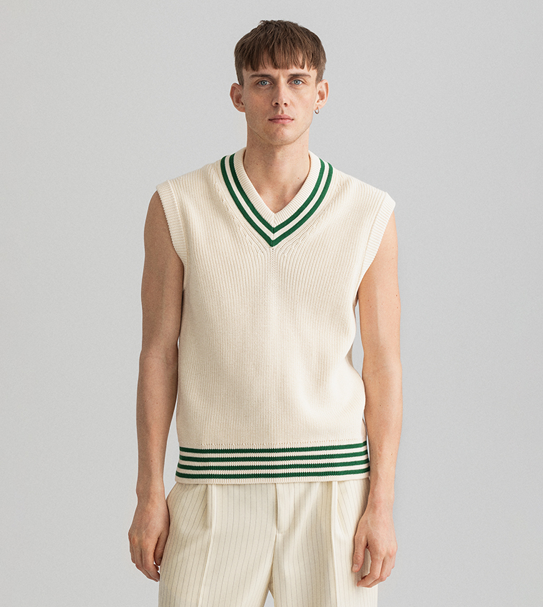 Mens sleeveless hot sale cricket jumper