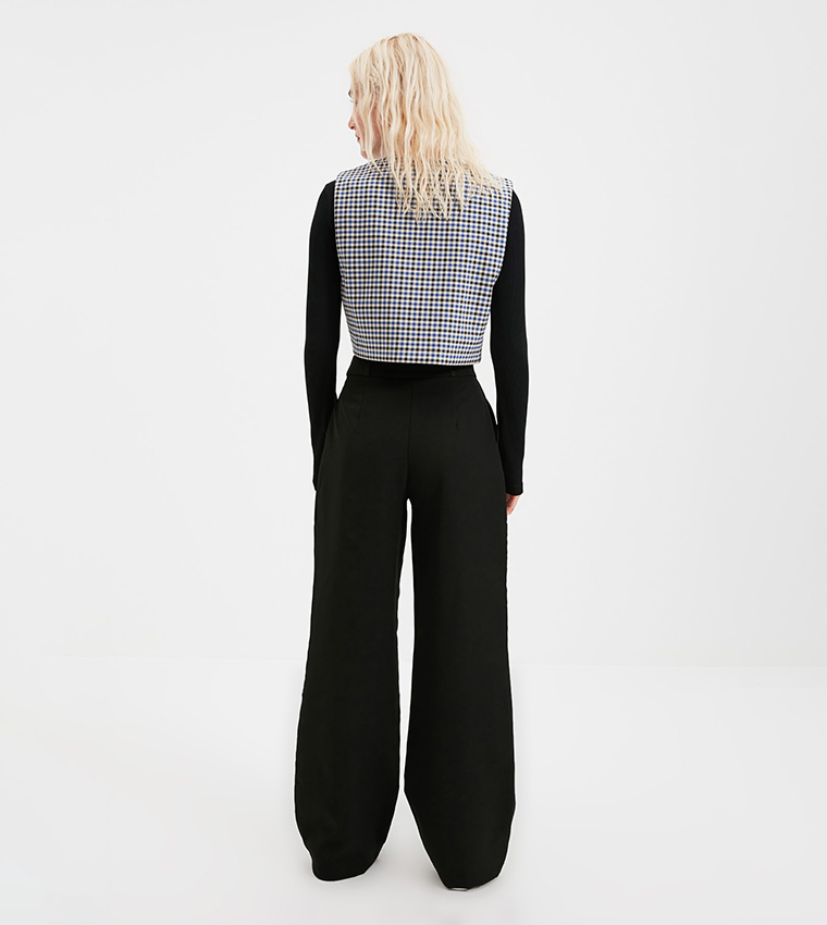 Pleated Wide Leg Trousers