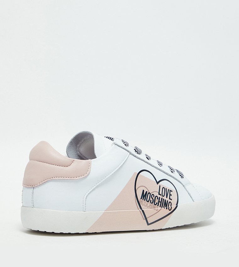 Buy Love Moschino Logo Detail Lace Up Sneakers In White 6thStreet UAE