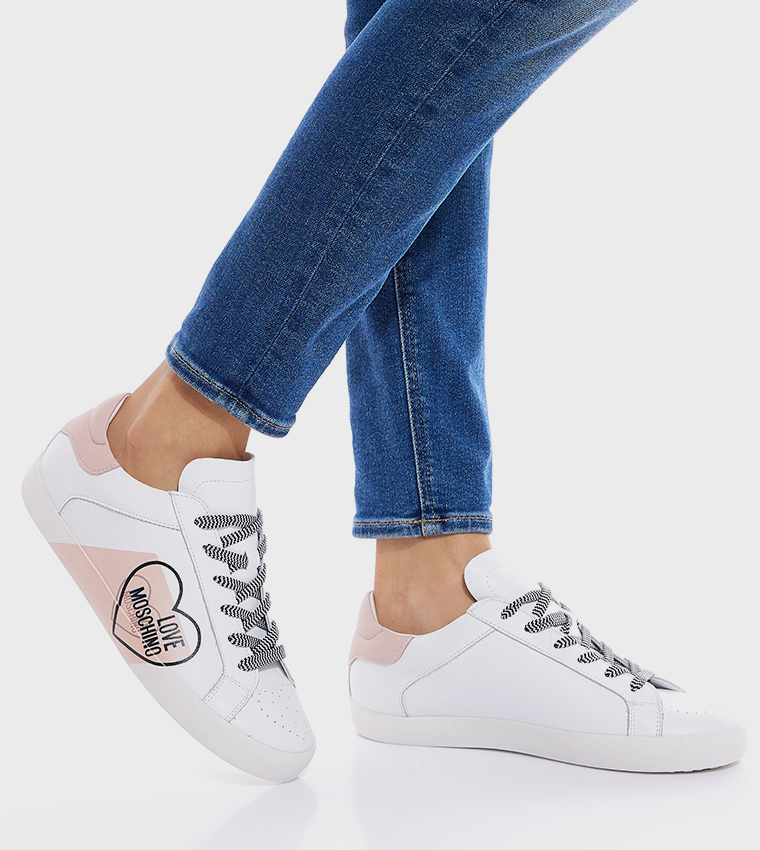 Moschino pink sneakers best sale