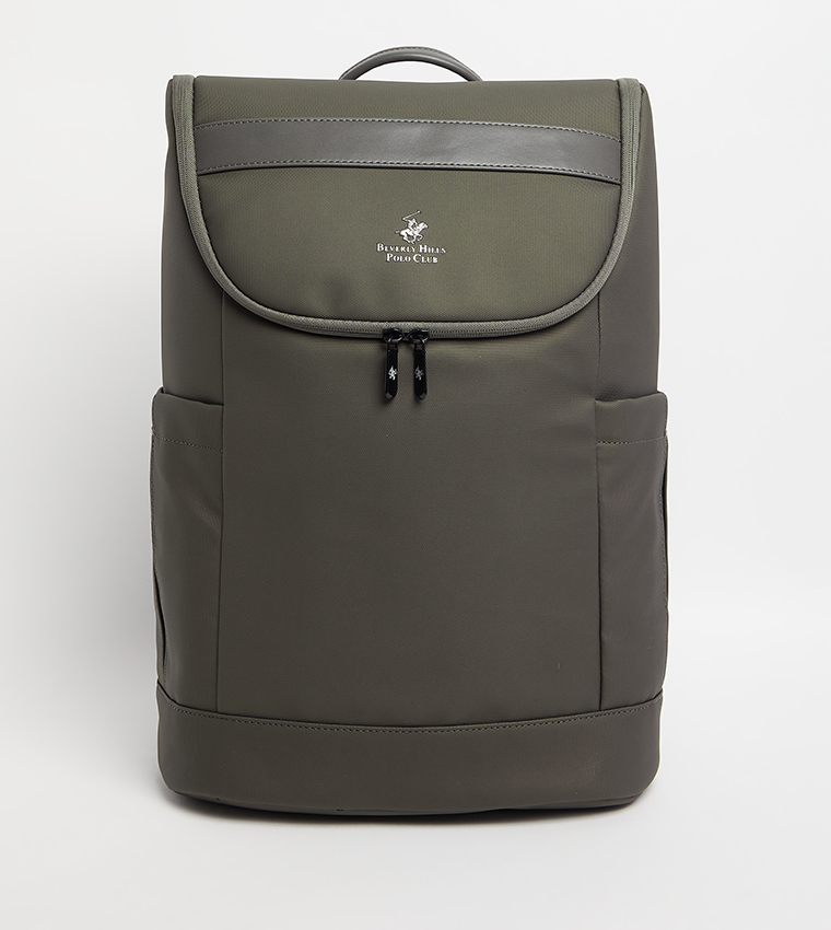 Logo Metal Zippered Backpack